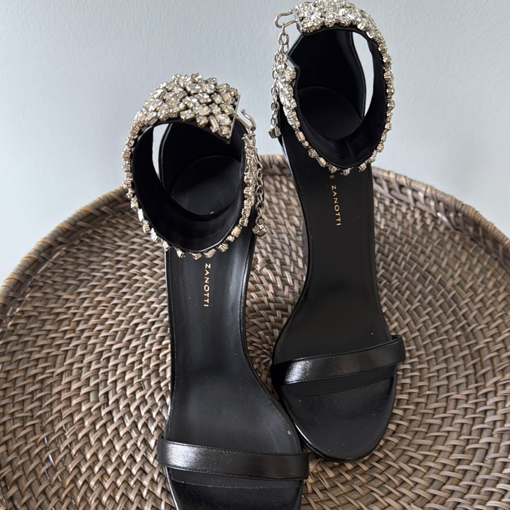 Giuseppe Zanotti Black Embellished Women's Sandals